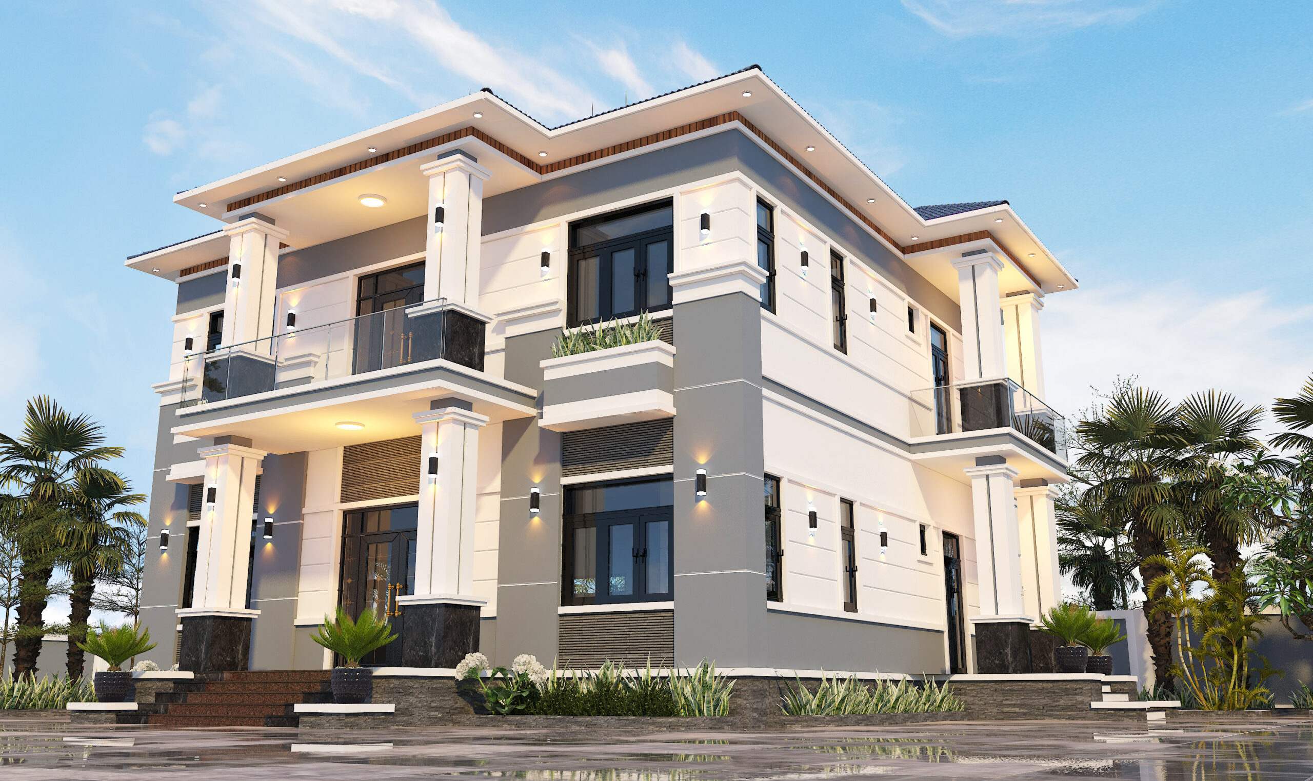 Biệt thự 2 tầng mái Nhật ngói xanh đen hiện đại – Anh Cường, Quảng Ninh – NAVI-BT18 gallery