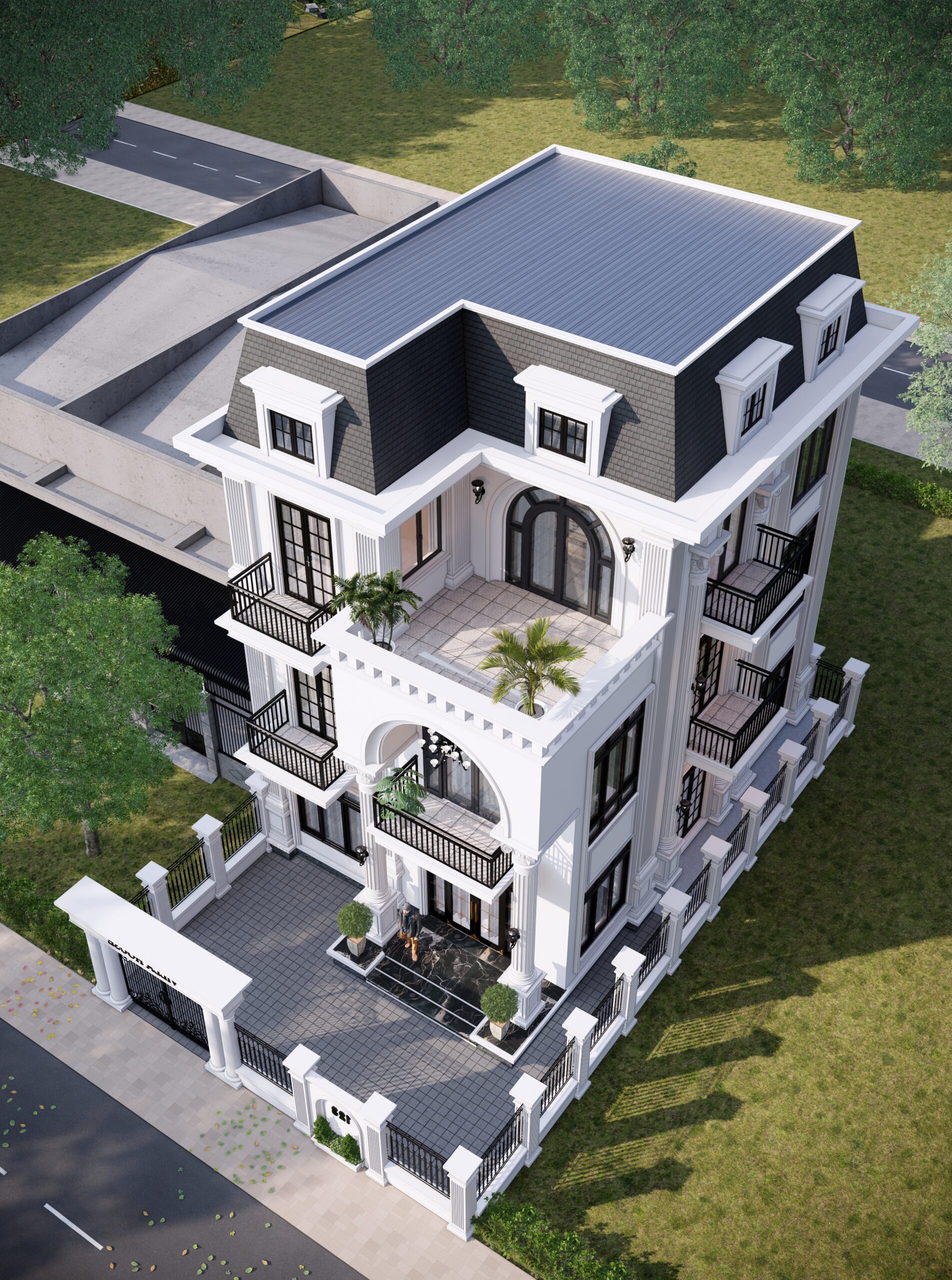 Biệt thự 3 tầng tân cổ điển kiểu Pháp, mái Mansard gallery