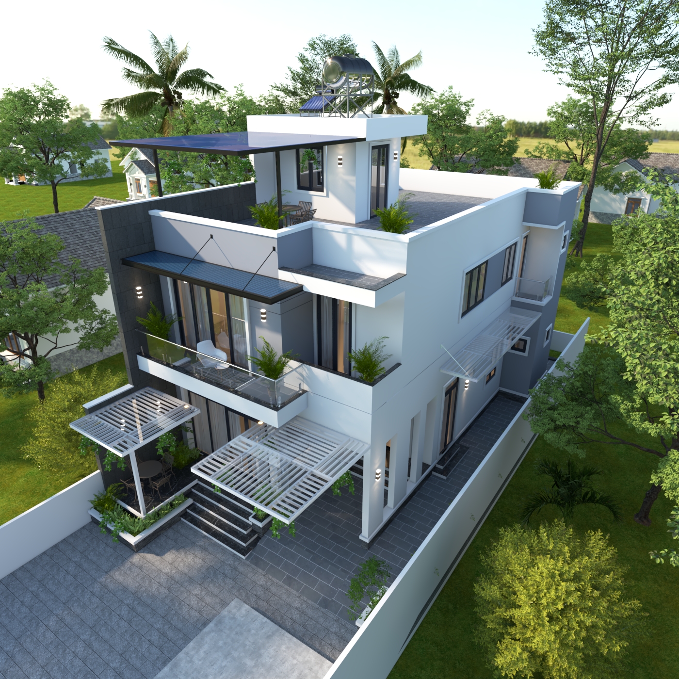 Nhà 2 tầng 1 tum mái bằng hiện đại – Anh Phong, Tuyên Quang – NAVI-BT42 gallery