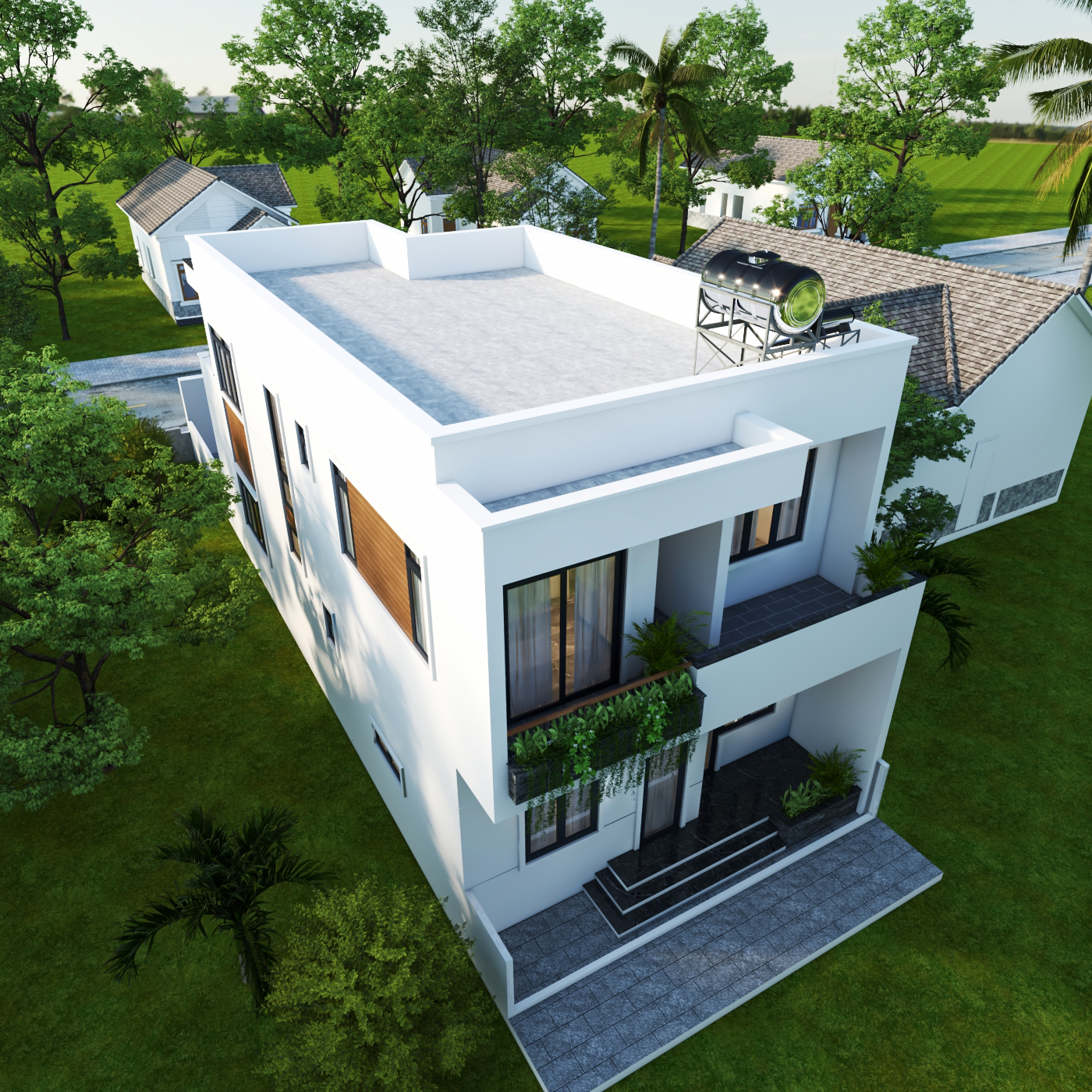 Nhà 2 tầng mái bằng hiện đại – Anh Minh, Thái Bình – NAVI-BT44 gallery
