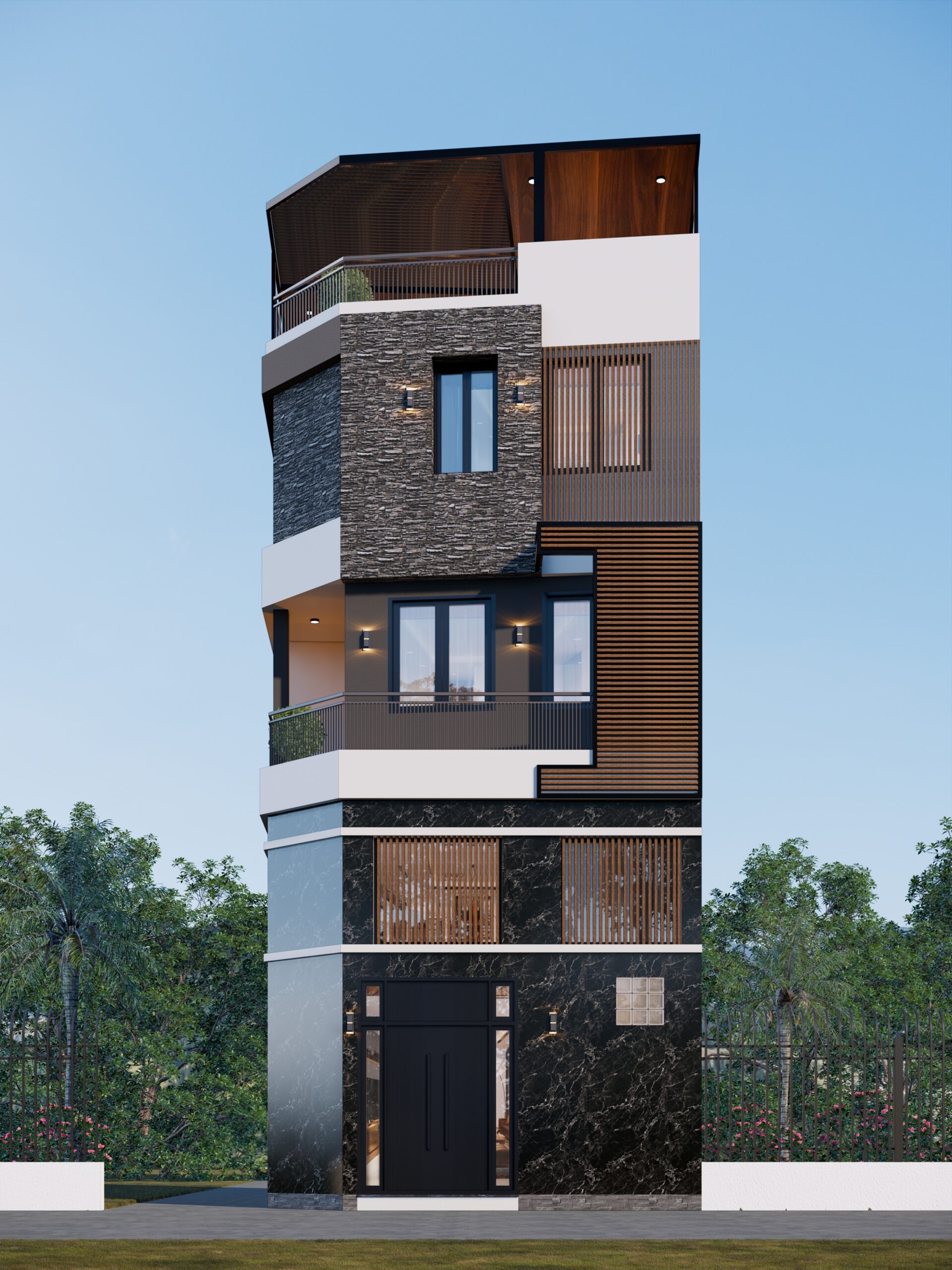 Nhà phố 3 tầng 1 lửng 1 tum mái bằng hiện đại – Anh Nam, Hưng Yên – NAVI-NP07 gallery