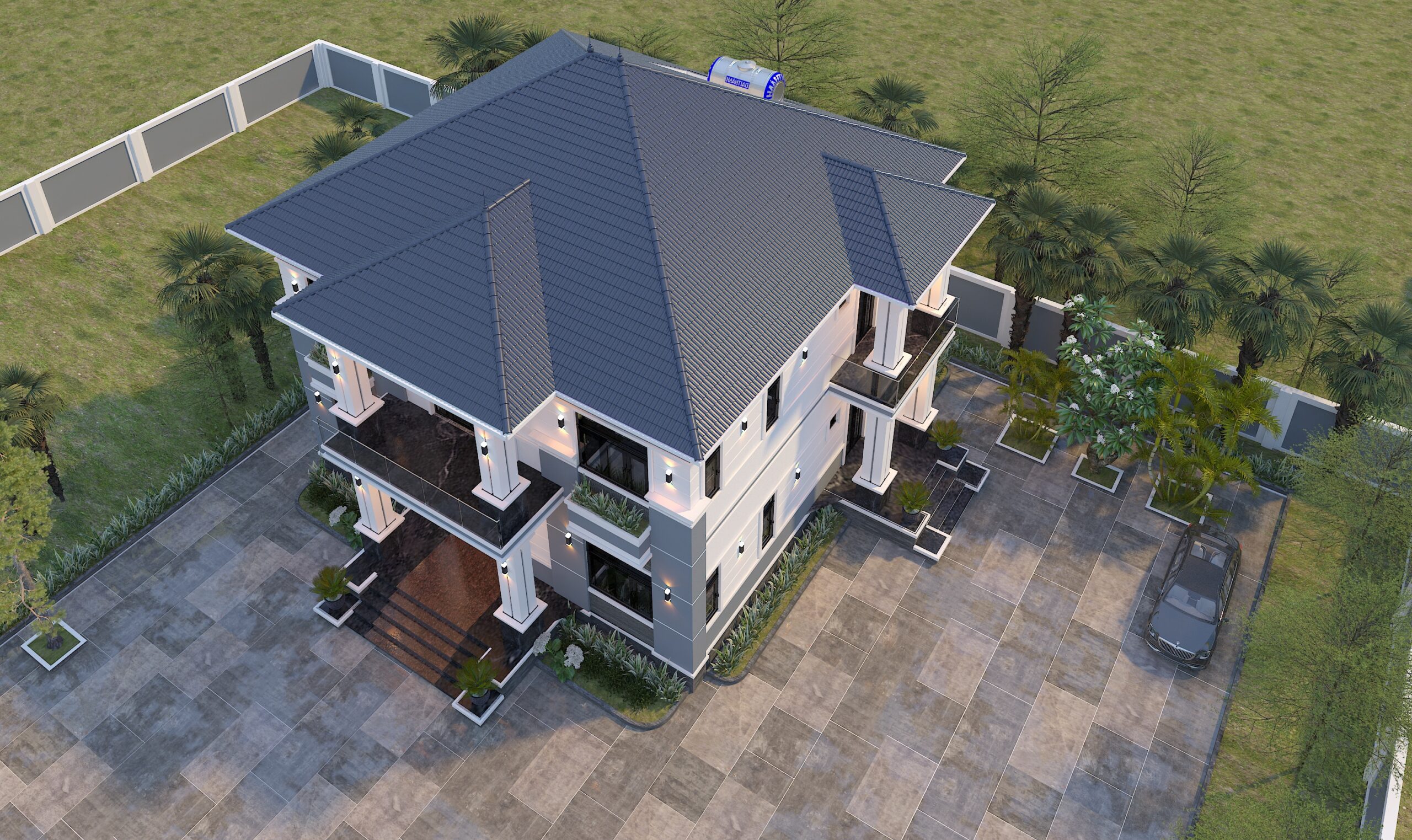 Biệt thự 2 tầng mái Nhật ngói xanh đen hiện đại – Anh Cường, Quảng Ninh – NAVI-BT18 gallery