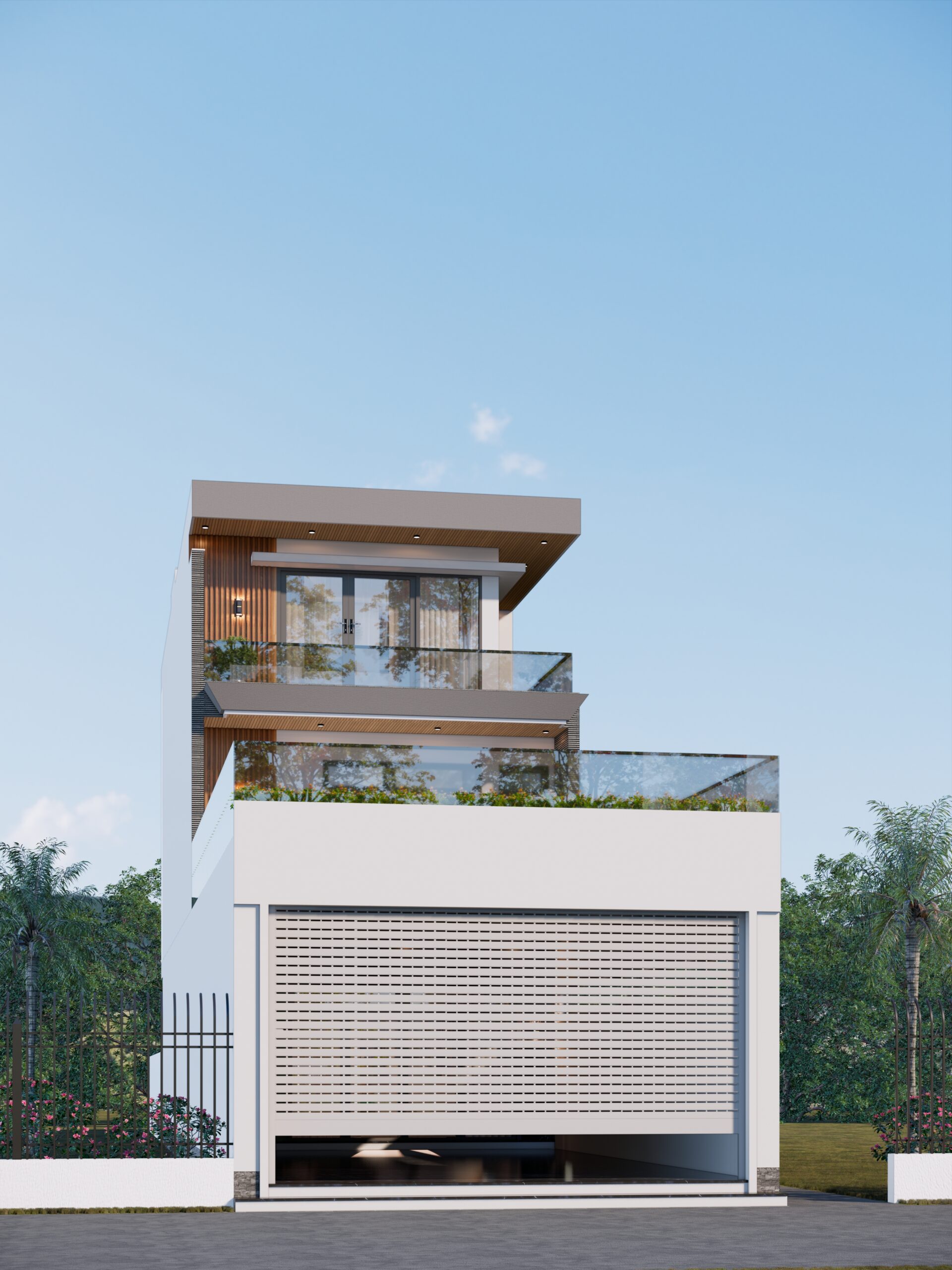 Nhà phố 3 tầng mái bằng hiện đại kết hợp kinh doanh – Anh Bình, Bắc Ninh gallery