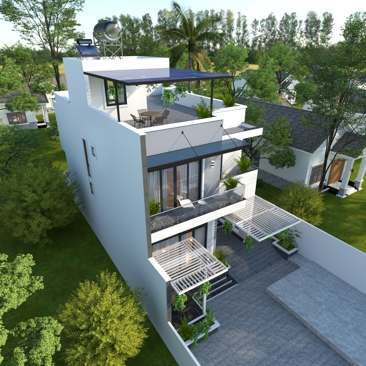 Nhà 2 tầng 1 tum mái bằng hiện đại – Anh Phong, Tuyên Quang – NAVI-BT42 gallery