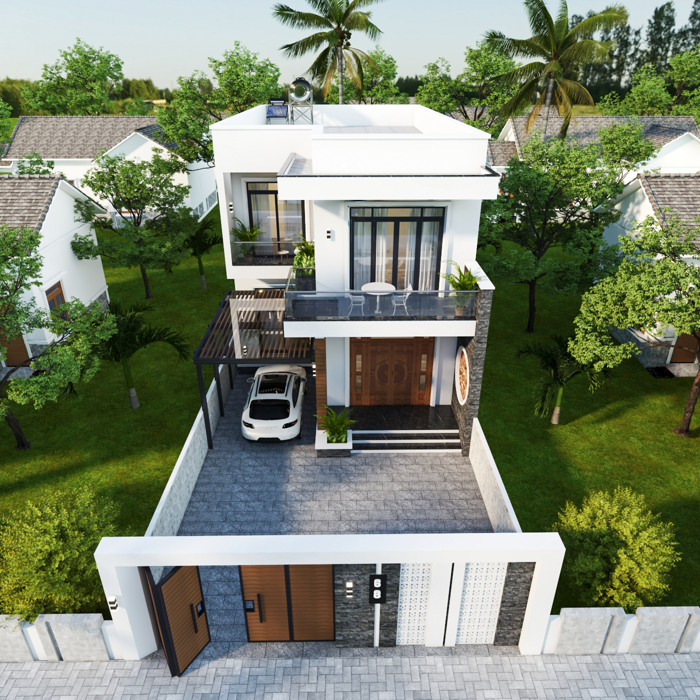 Nhà 2 tầng mái bằng hiện đại – Anh Minh, Thái Bình – NAVI-BT44 gallery