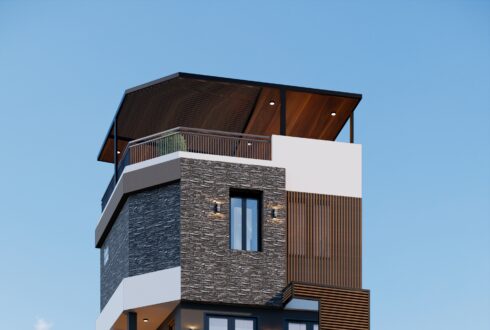 Nhà phố 3 tầng 1 lửng 1 tum mái bằng hiện đại – Anh Nam, Hưng Yên – NAVI-NP07