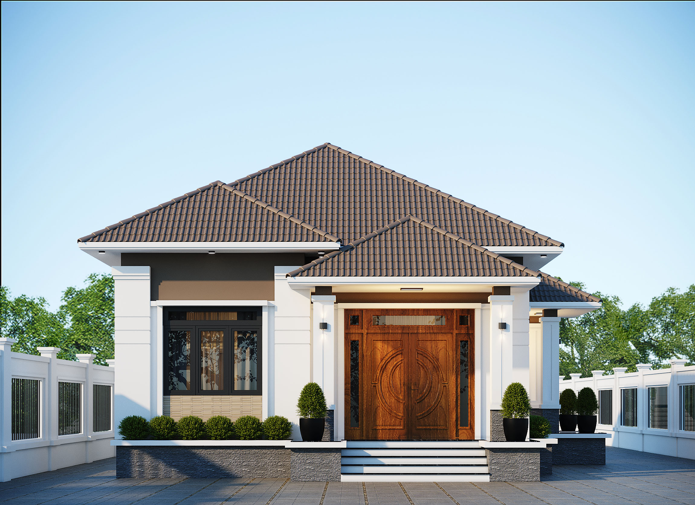 Nhà 1 tầng mái Nhật ngói nâu tân cổ điển – Anh Sơn, Thanh Hóa – NAVI-BT40 gallery