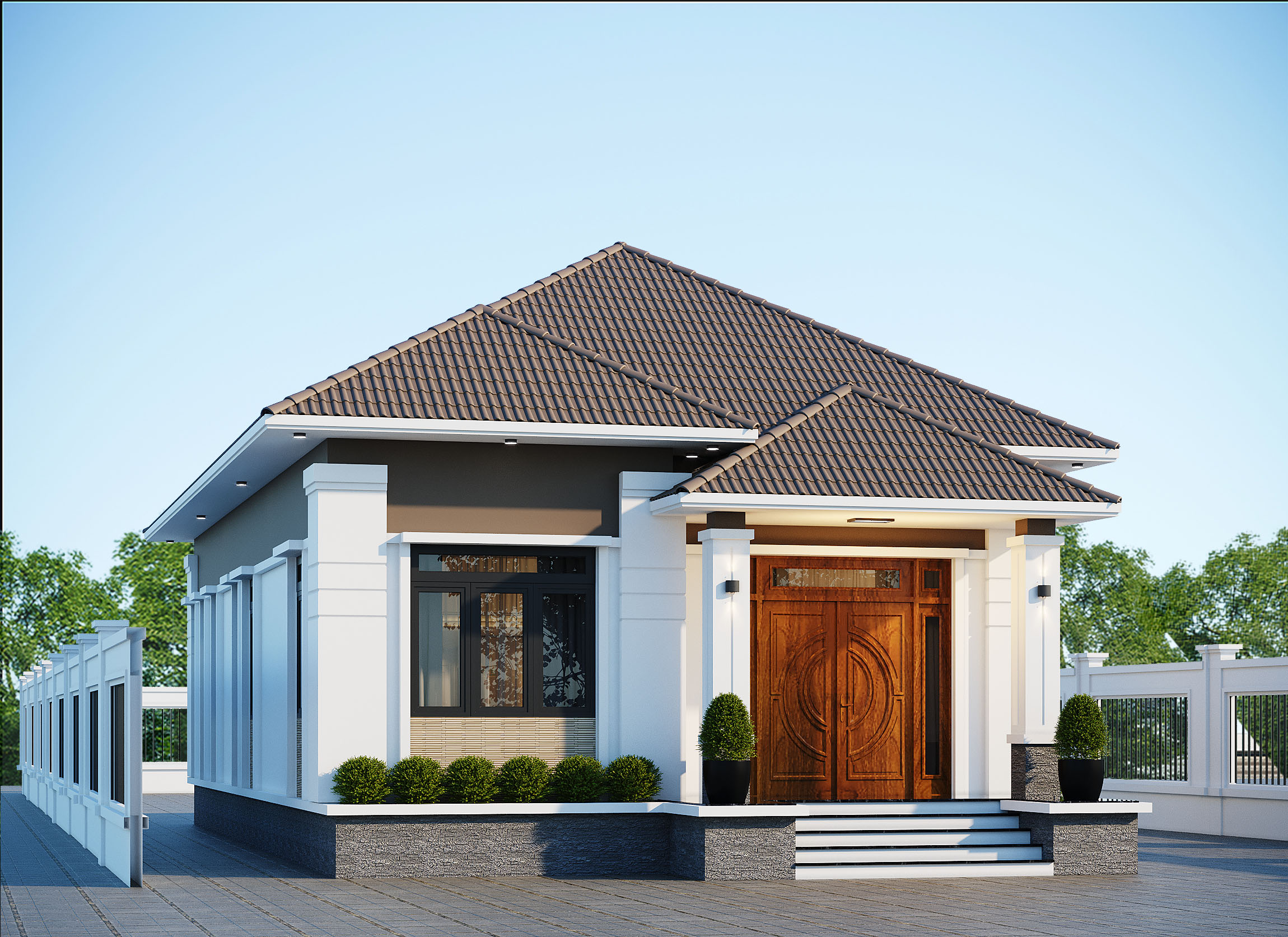 Nhà 1 tầng mái Nhật ngói nâu tân cổ điển – Anh Sơn, Thanh Hóa – NAVI-BT40 gallery