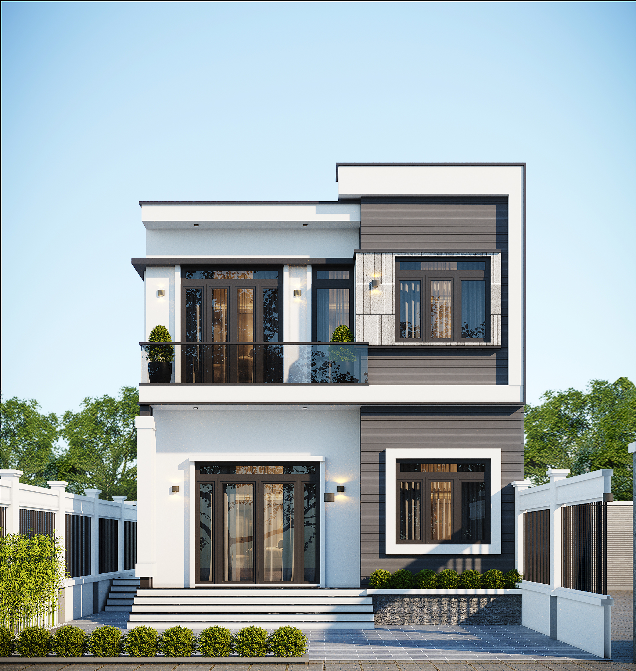 Nhà 2 tầng mái bằng hiện đại – Anh Đức, Hải Dương – NAVI-BT46 gallery