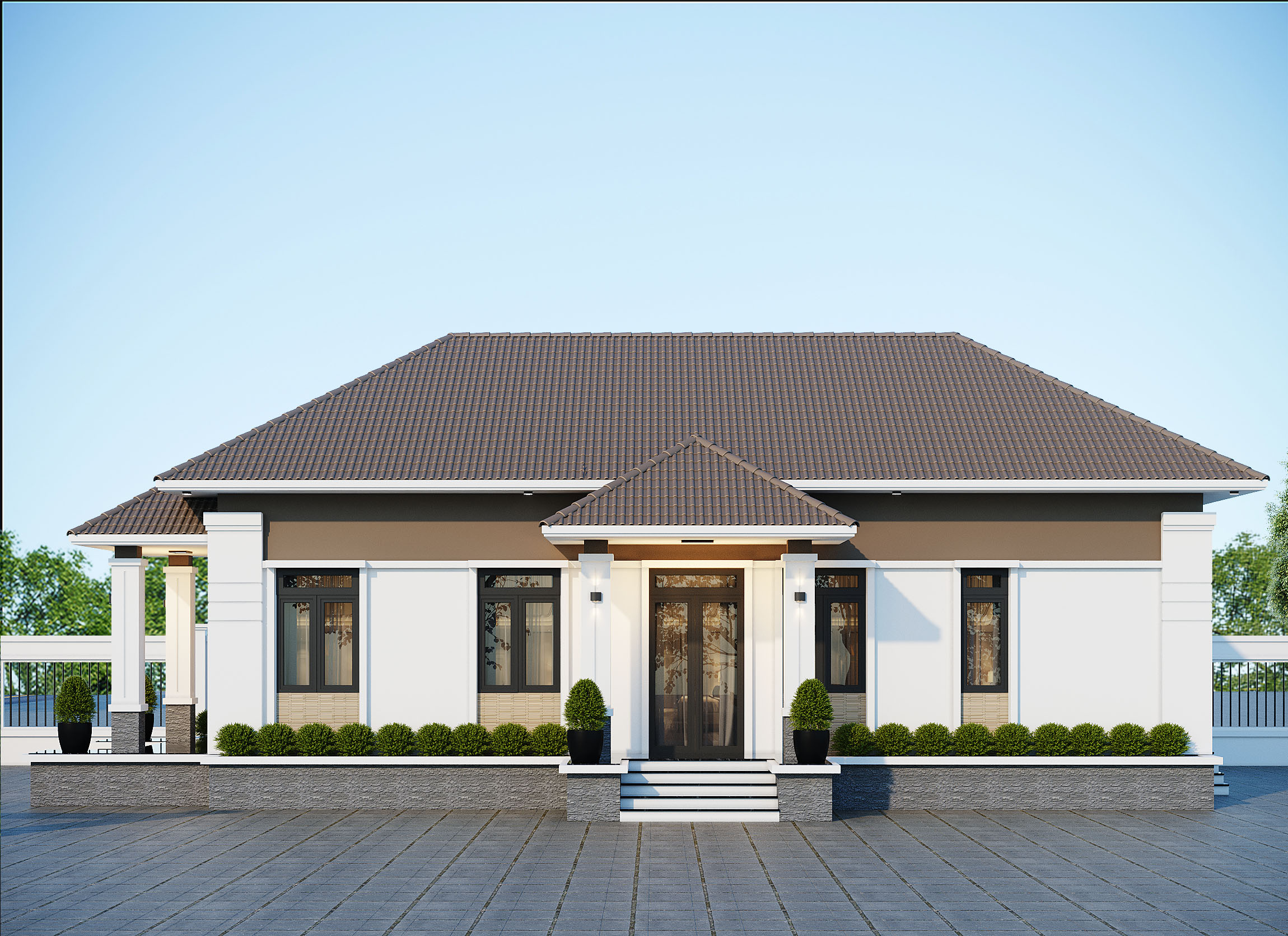 Nhà 1 tầng mái Nhật ngói nâu tân cổ điển – Anh Sơn, Thanh Hóa – NAVI-BT40 gallery