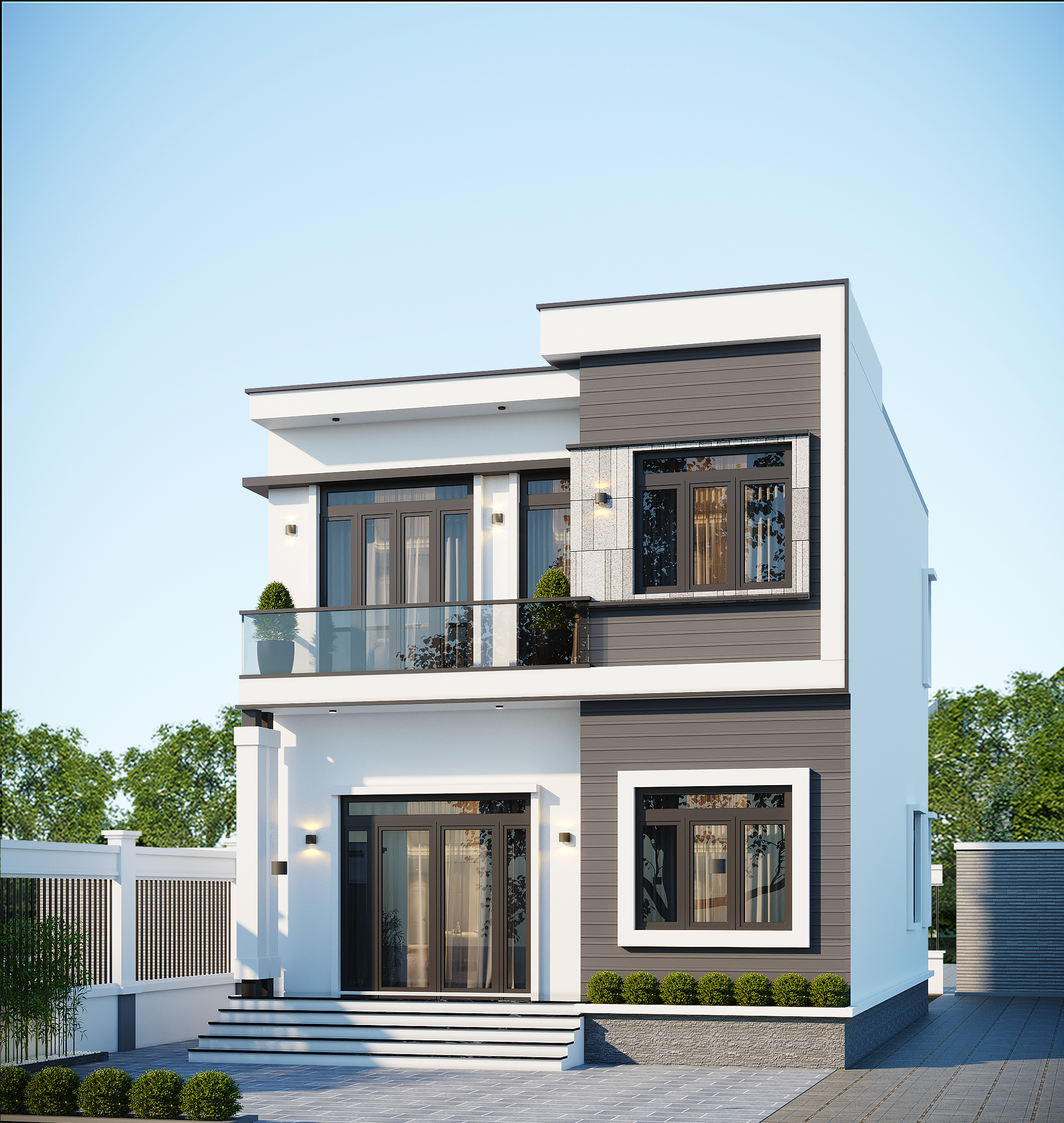 Nhà 2 tầng mái bằng hiện đại – Anh Đức, Hải Dương – NAVI-BT46 gallery