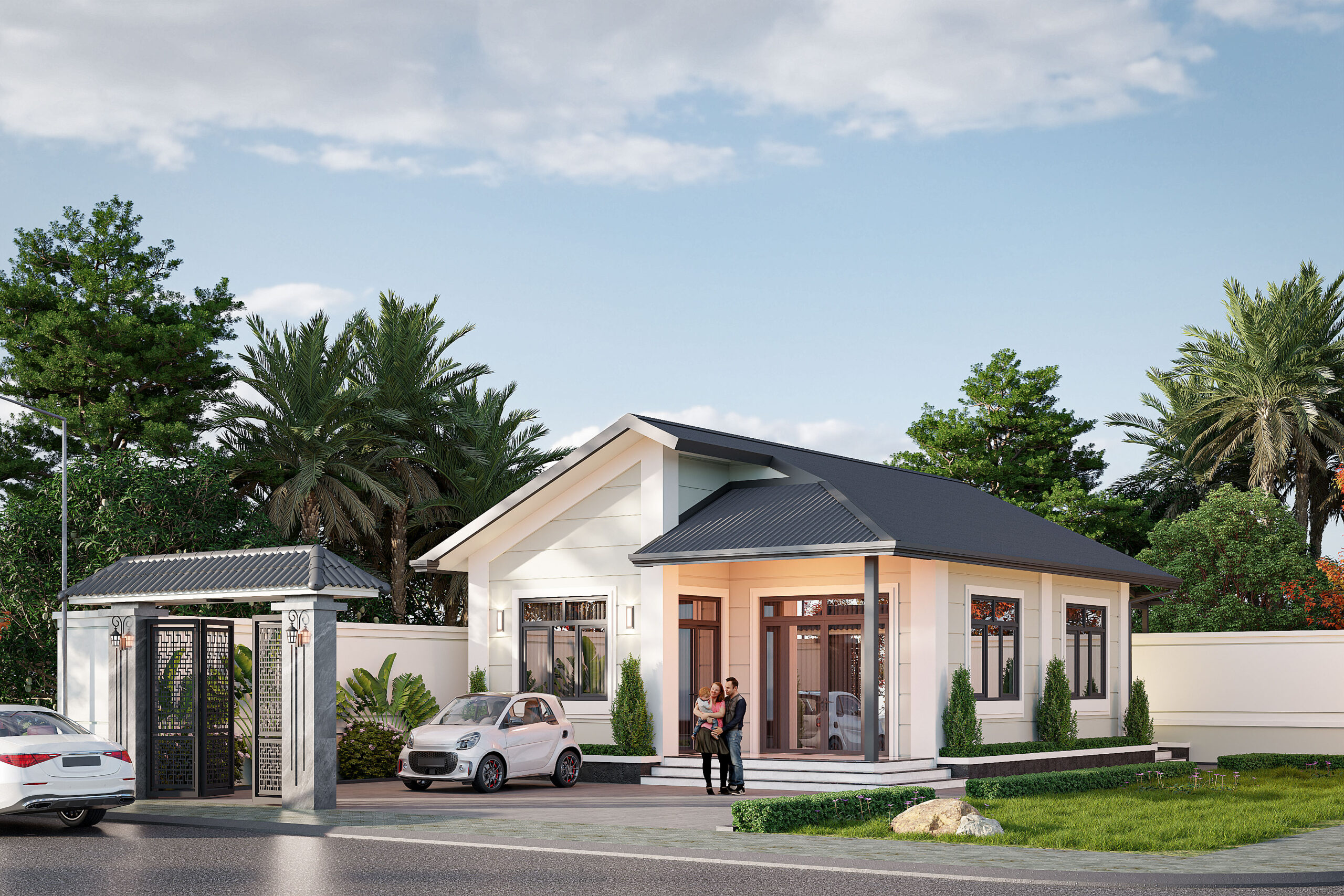 Nhà 1 tầng mái Nhật ngói xanh đen hiện đại – Anh Nam, Ninh Bình – NAVI-BT48 gallery