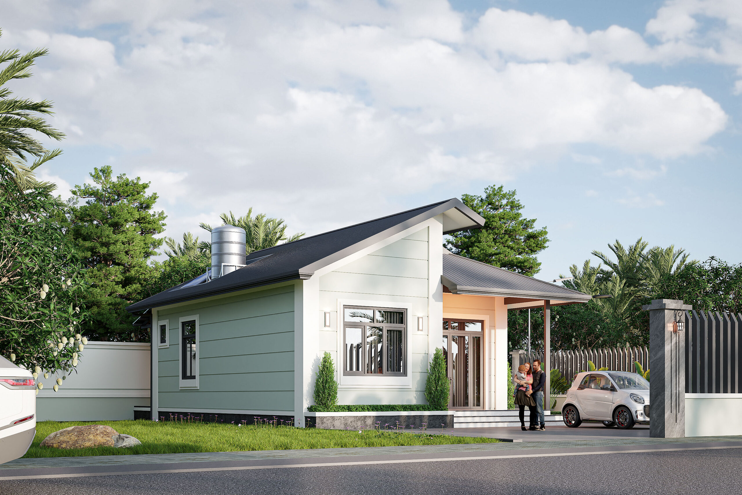 Nhà 1 tầng mái Nhật ngói xanh đen hiện đại – Anh Nam, Ninh Bình – NAVI-BT48 gallery