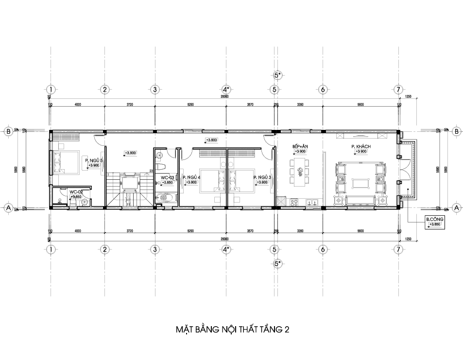 Nhà phố 3 tầng mái bằng tân cổ điển – Anh Hùng, Nam Định gallery