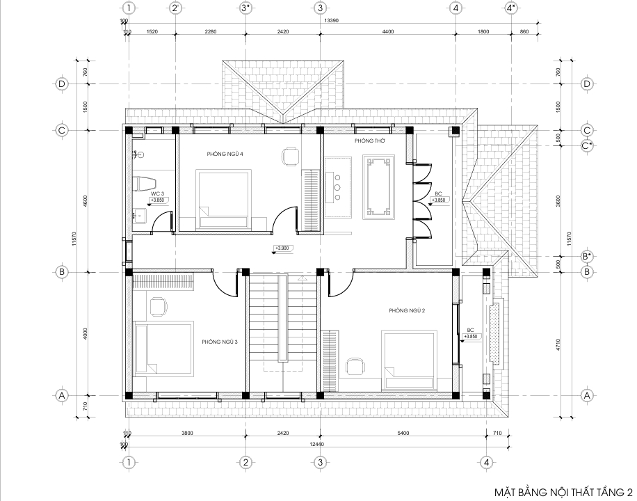 Biệt thự 2 tầng mái Nhật ngói xanh đen hiện đại – Anh Dũng, Bắc Giang gallery