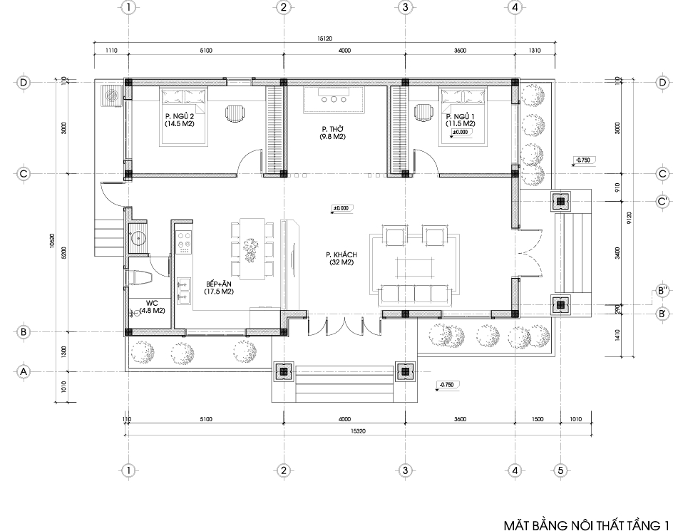 Biệt thự 1 tầng mái Nhật ngói xanh đen hiện đại – Anh Hòa, Hải Dương gallery