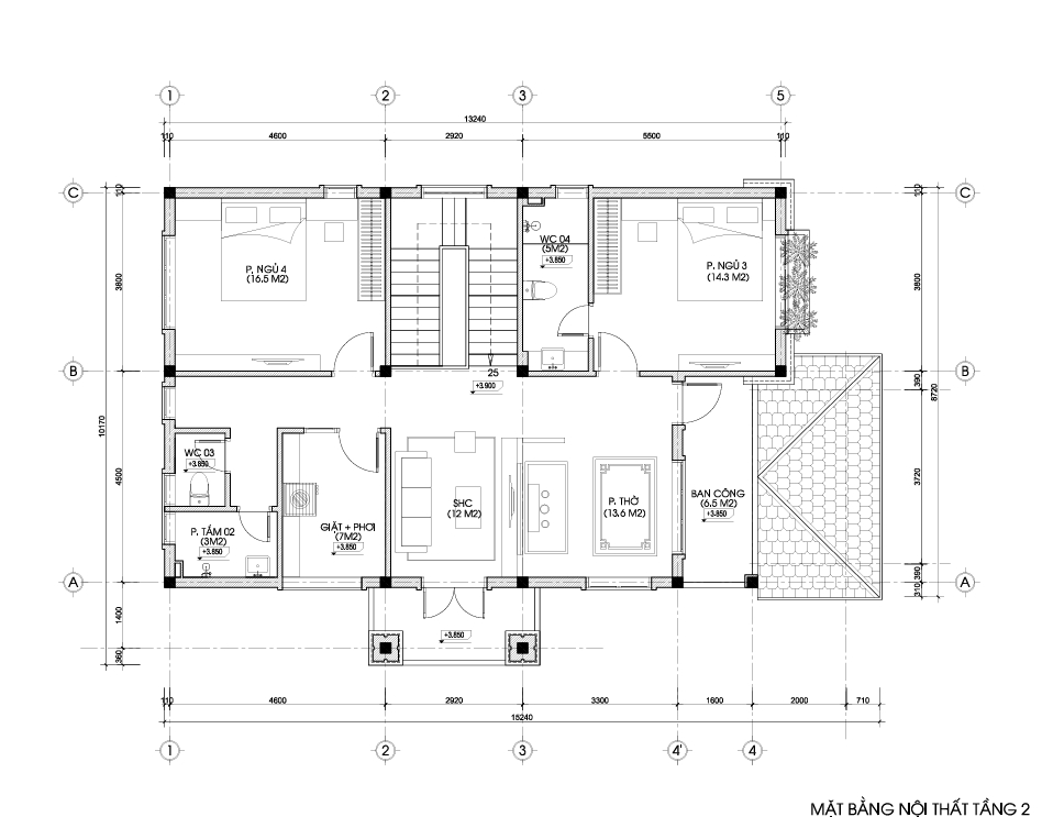 Biệt thự 2 tầng mái Nhật ngói xanh đen hiện đại – Anh Dũng, Hòa Bình – NAVI-BT20 gallery