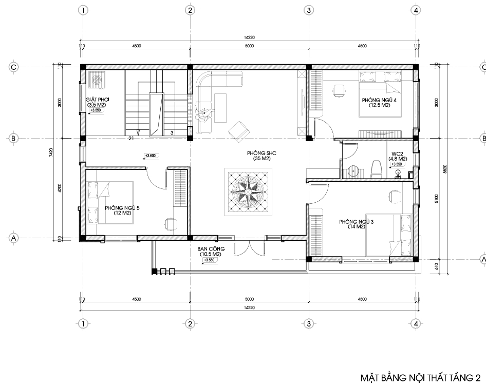 Biệt thự 2 tầng mái Nhật ngói đỏ hiện đại – Anh Long, Hải Dương – NAVI-BT23 gallery