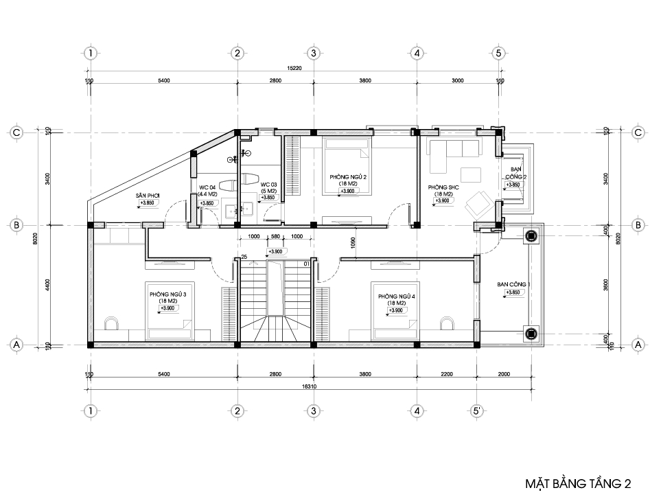 Biệt thự 2 tầng mái Thái ngói xanh đen tân cổ điển – Anh Sơn, Bắc Giang – NAVI-BT24 gallery