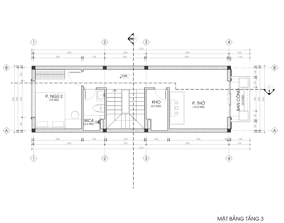 Nhà phố 4 tầng mái bằng tân cổ điển – Anh Cường, Nam Định – NAVI-NP03 gallery
