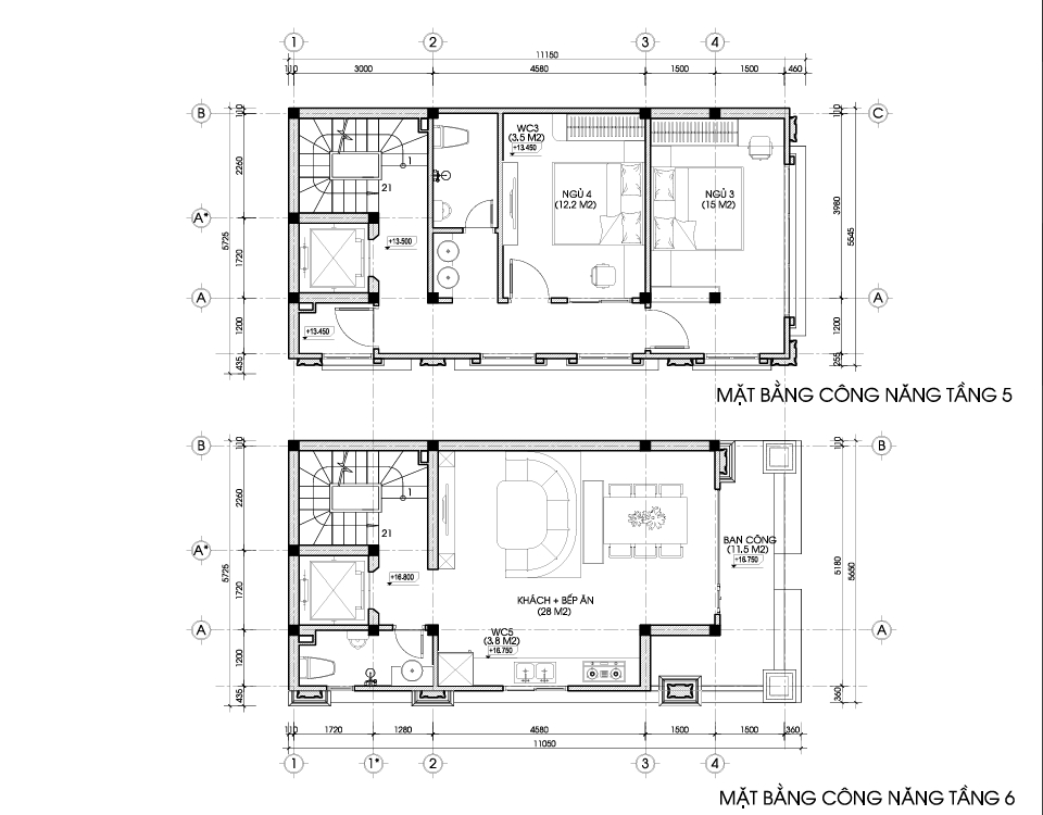 Nhà phố kết hợp kinh doanh 6 tầng 1 tum mái bằng tân cổ điển – Anh Minh, Hải Phòng – NAVI-NP04 gallery