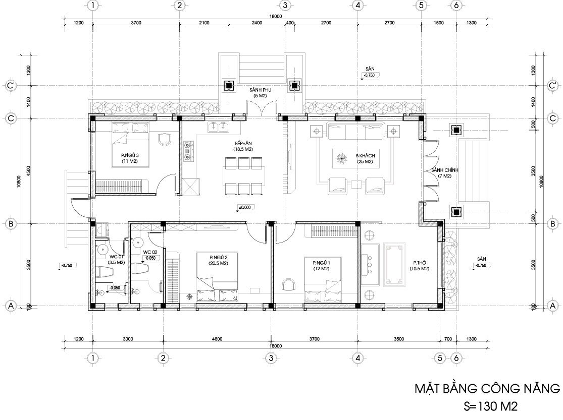 Nhà 1 tầng mái Nhật ngói nâu tân cổ điển – Anh Sơn, Thanh Hóa – NAVI-BT40 gallery