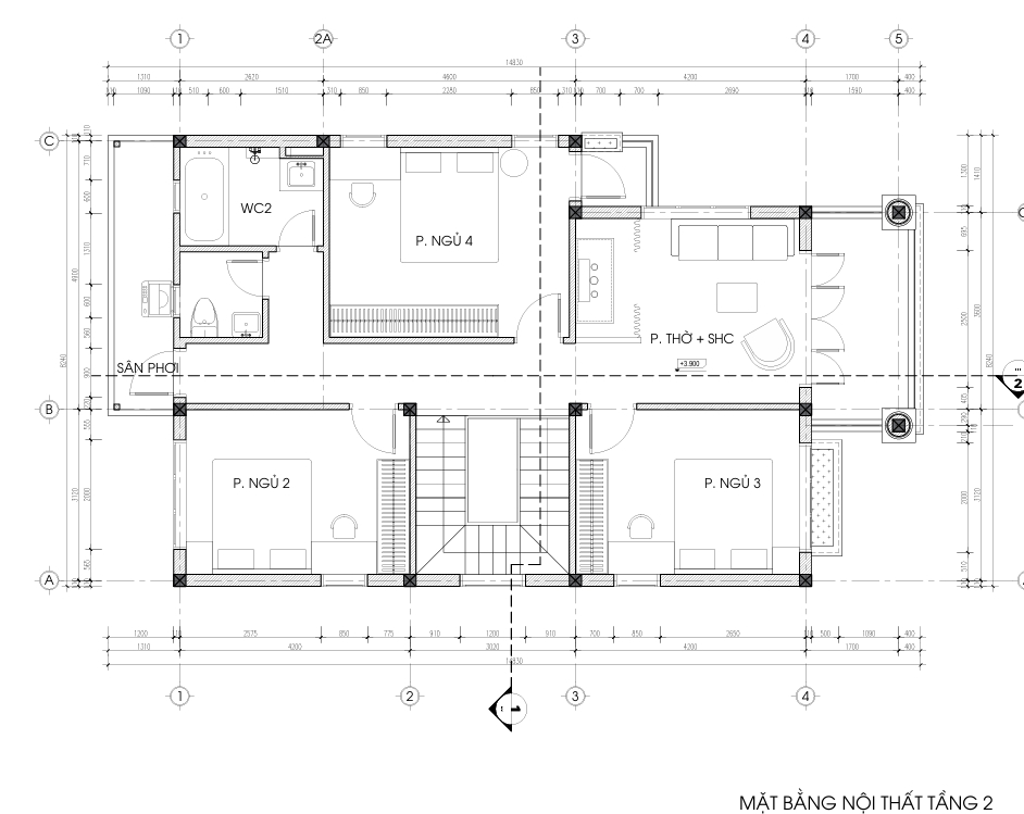 Nhà 2 tầng mái Thái ngói xanh đen tân cổ điển – Anh Tú, Yên Bái – NAVI-BT41 gallery
