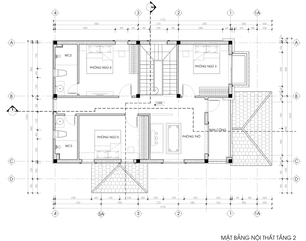 Nhà 2 tầng mái Nhật ngói xanh đen hiện đại – Anh Cường, Lạng Sơn – NAVI-BT43 gallery