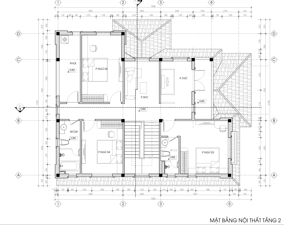 Nhà 2 tầng mái Thái ngói đỏ tân cổ điển – Anh Tuấn, Bắc Giang – NAVI-BT45 gallery