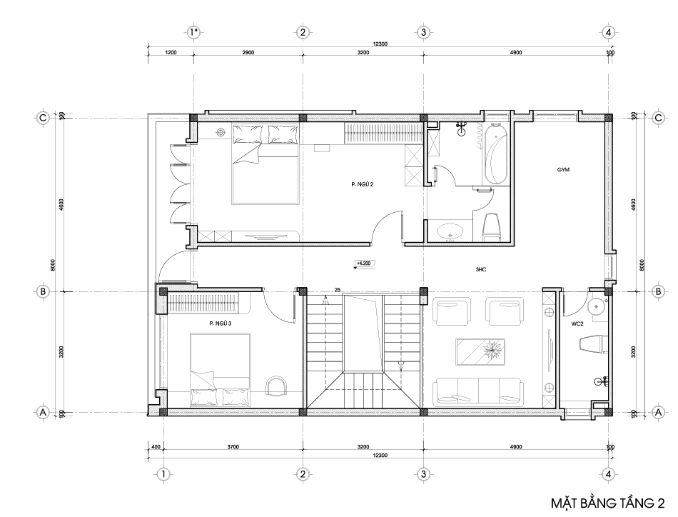 Nhà 2 tầng mái bằng hiện đại – Anh Đức, Hải Dương – NAVI-BT46 gallery