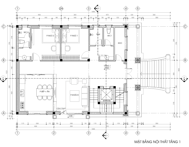 Nhà 2 tầng 1 tum mái Thái ngói xanh đen tân cổ điển (có tầng hầm) – Anh Thành, Vĩnh Phúc – NAVI-BT50 gallery