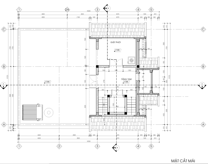 Nhà 2 tầng 1 tum mái Thái ngói xanh đen tân cổ điển (có tầng hầm) – Anh Thành, Vĩnh Phúc – NAVI-BT50 gallery