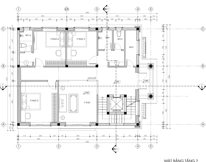 Nhà 2 tầng 1 tum mái Thái ngói xanh đen tân cổ điển (có tầng hầm) – Anh Thành, Vĩnh Phúc – NAVI-BT50 gallery