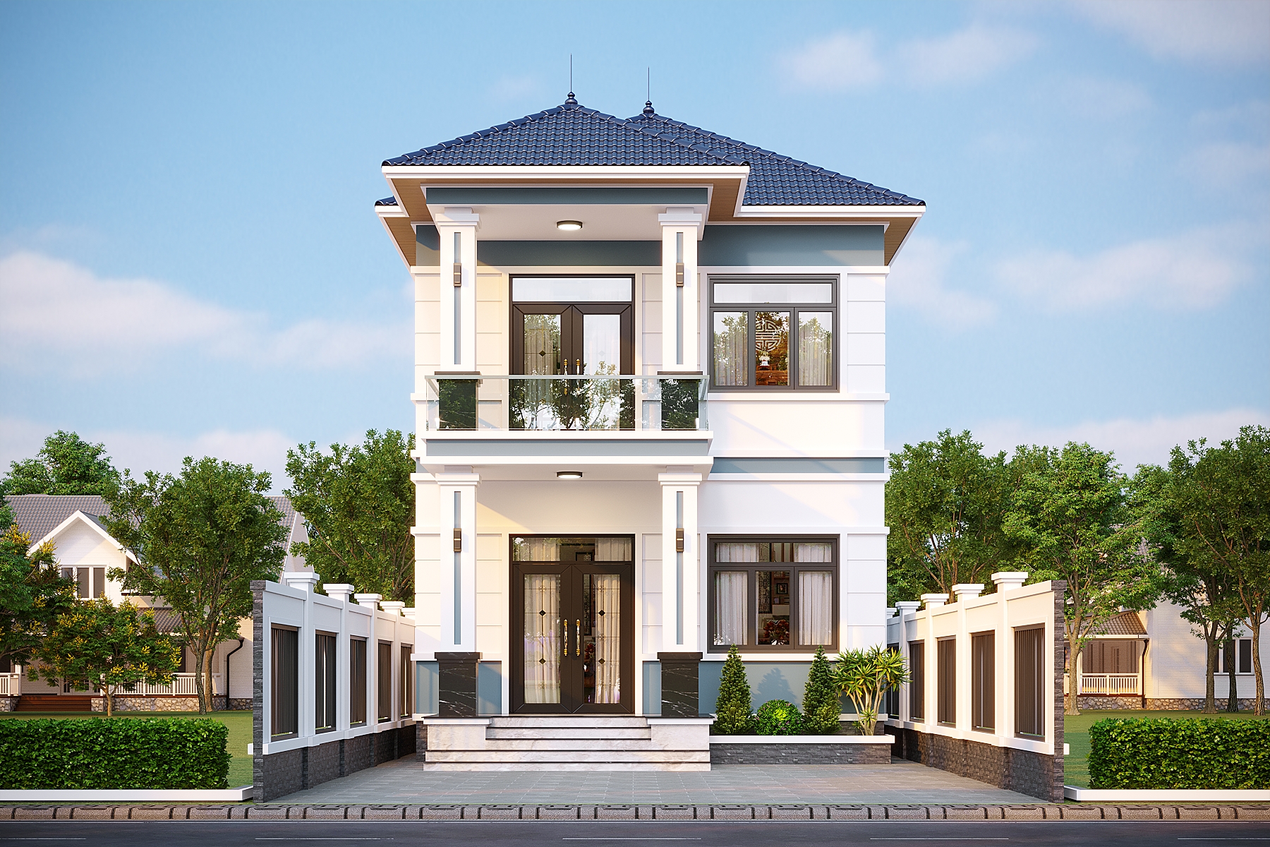 Biệt thự 2 tầng mái Nhật hiện đại – Anh Đạt, Hưng Yên gallery