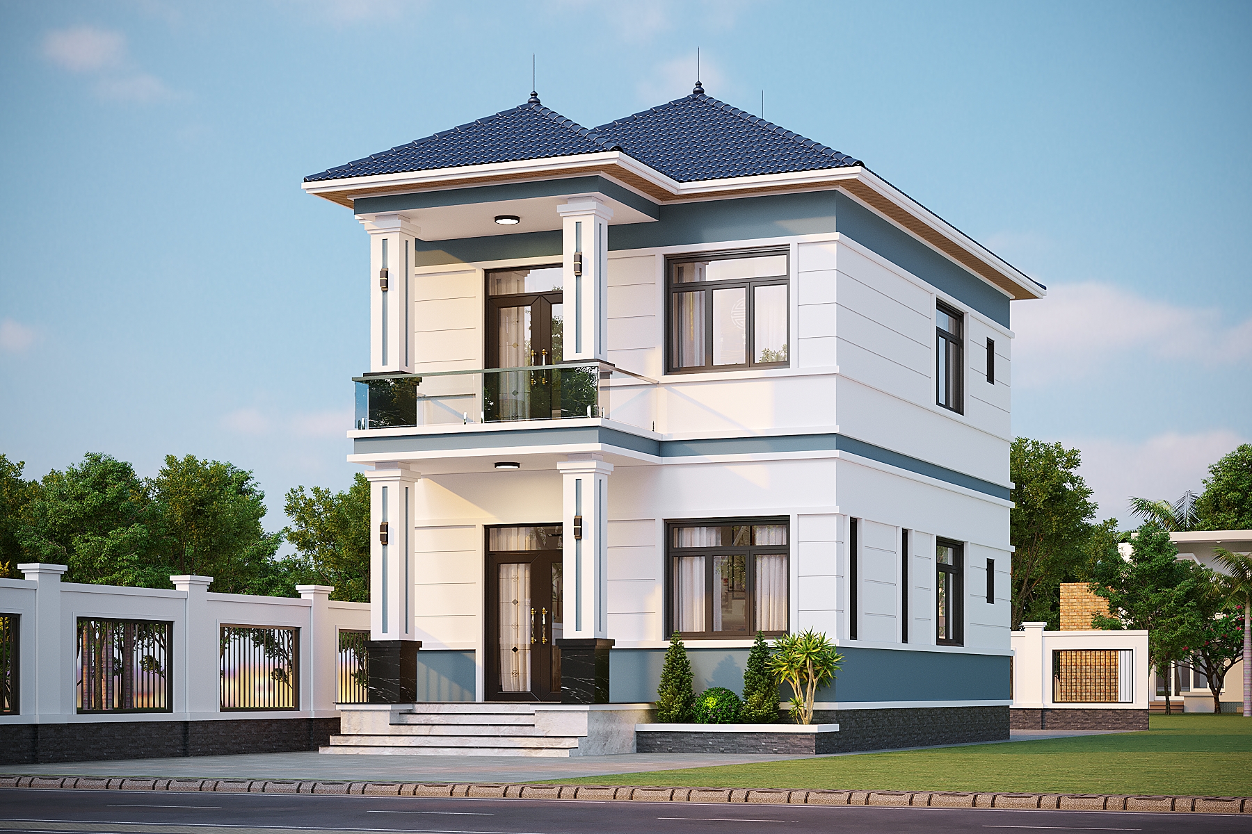 Biệt thự 2 tầng mái Nhật hiện đại – Anh Đạt, Hưng Yên gallery