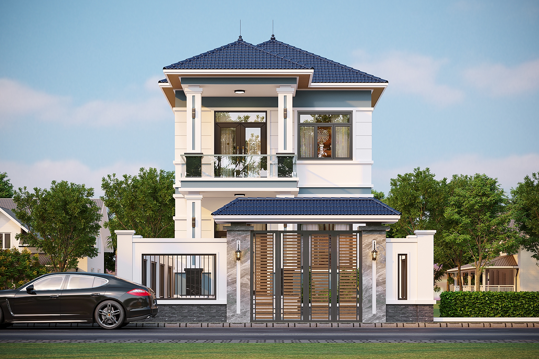 Biệt thự 2 tầng mái Nhật hiện đại – Anh Đạt, Hưng Yên gallery