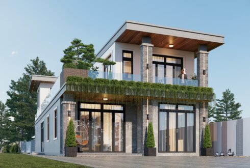Nhà 2 tầng mái bằng hiện đại – Anh Hoàng, Phú Thọ – NAVI-BT51