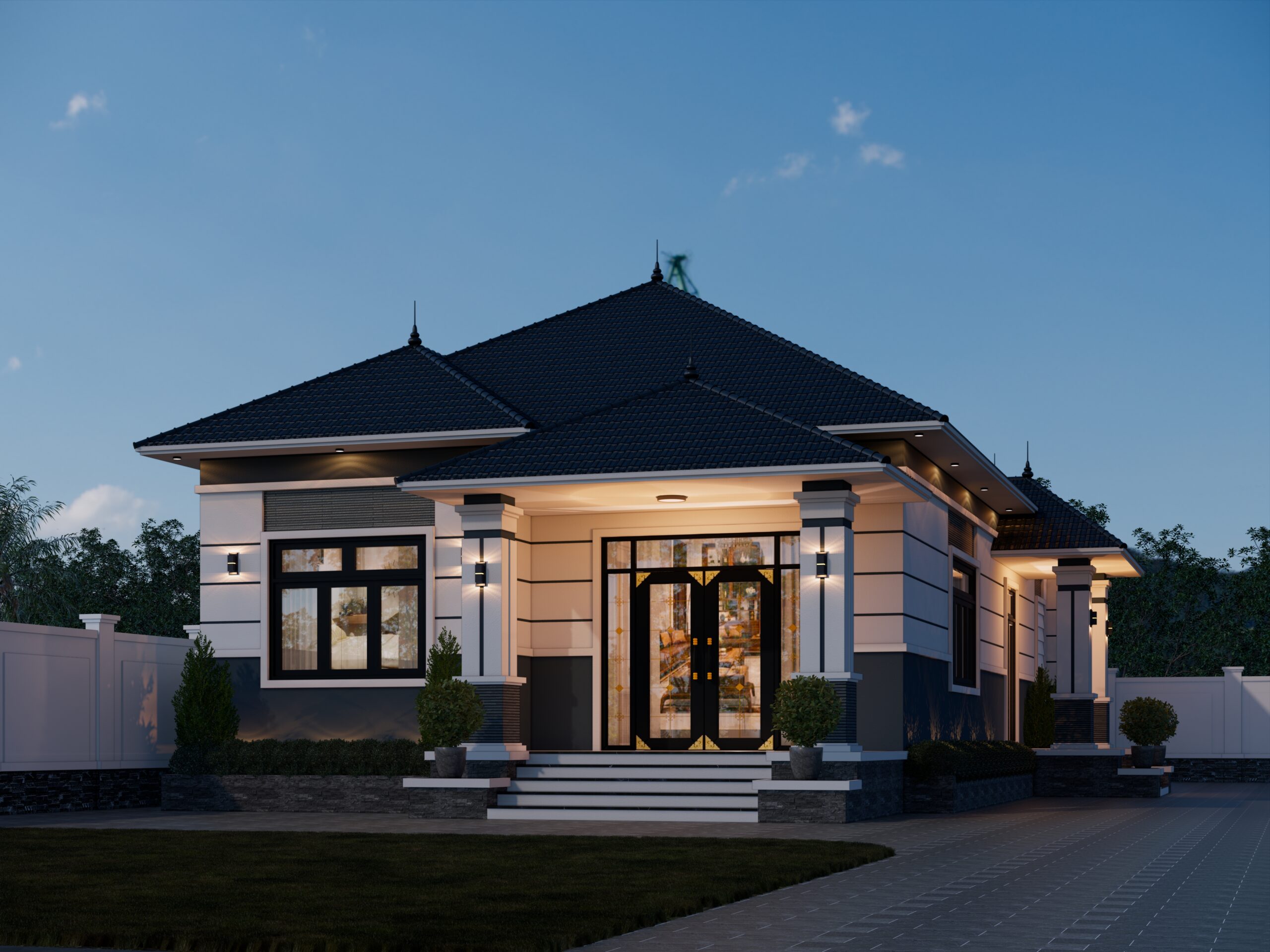 Nhà 1 tầng mái Nhật ngói xanh đen hiện đại – Anh Cường, Thái Nguyên – NAVI-BT52 gallery