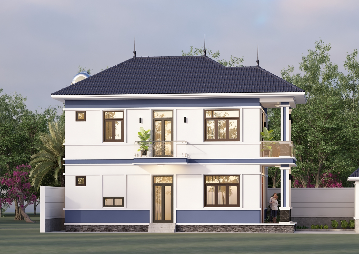 Nhà 2 tầng mái Nhật ngói xanh đen hiện đại – Anh Phong, Hà Nam – NAVI-BT56 gallery