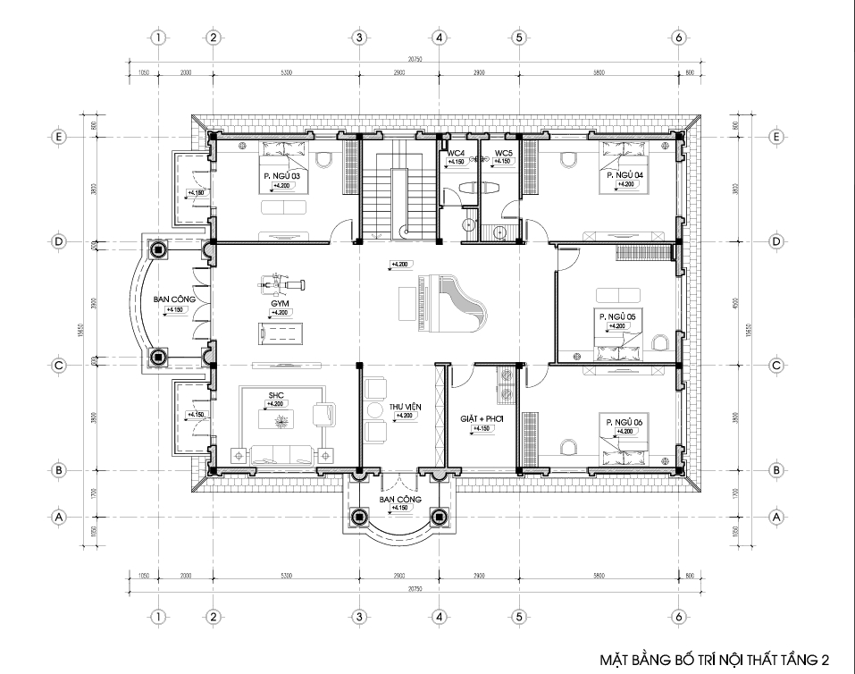 Nhà 2 tầng mái Nhật ngói xanh đen tân cổ điển – Anh Khánh, Hòa Bình – NAVI-BT60 gallery