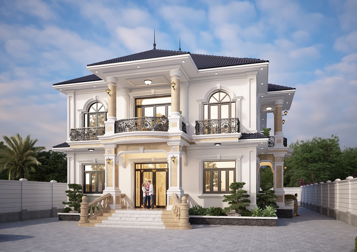 Nhà 2 tầng mái Nhật ngói xanh đen tân cổ điển – Anh Khánh, Hòa Bình – NAVI-BT60 gallery