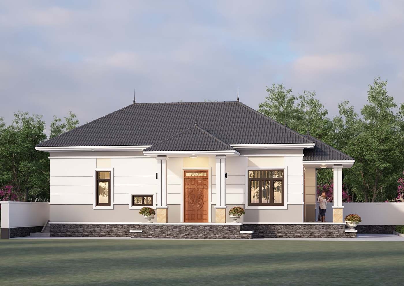 Nhà 1 tầng mái Nhật ngói xanh đen hiện đại – Anh Bình, Tuyên Quang – NAVI-BT61 gallery