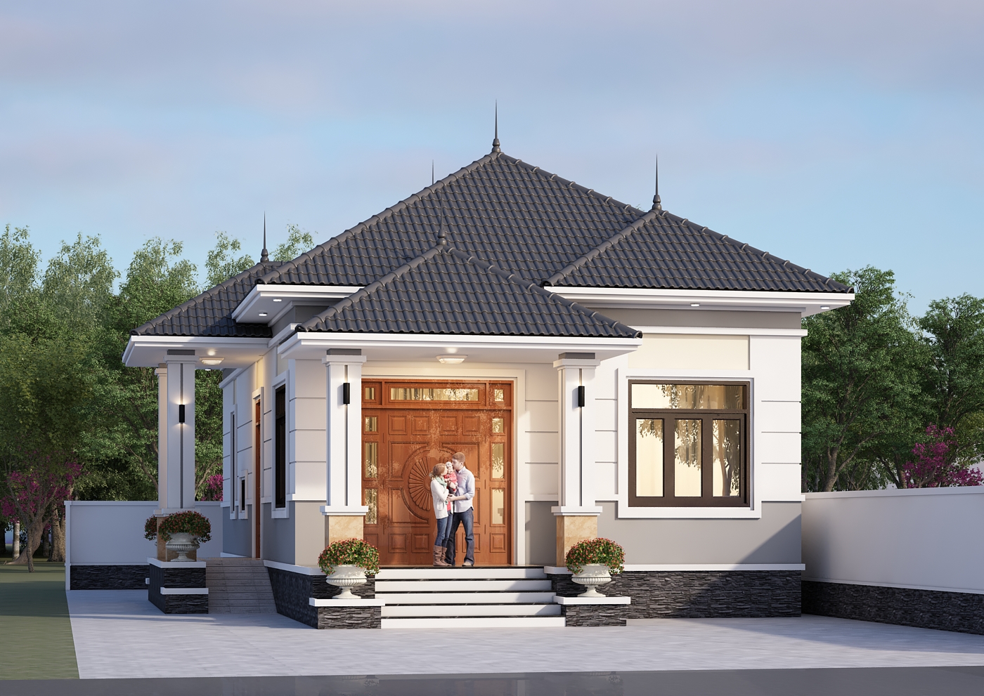 Nhà 1 tầng mái Nhật ngói xanh đen hiện đại – Anh Bình, Tuyên Quang – NAVI-BT61 gallery