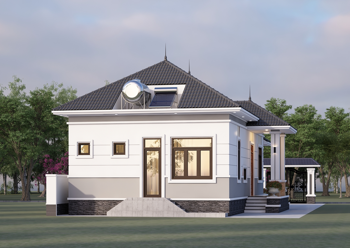 Nhà 1 tầng mái Nhật ngói xanh đen hiện đại – Anh Bình, Tuyên Quang – NAVI-BT61 gallery