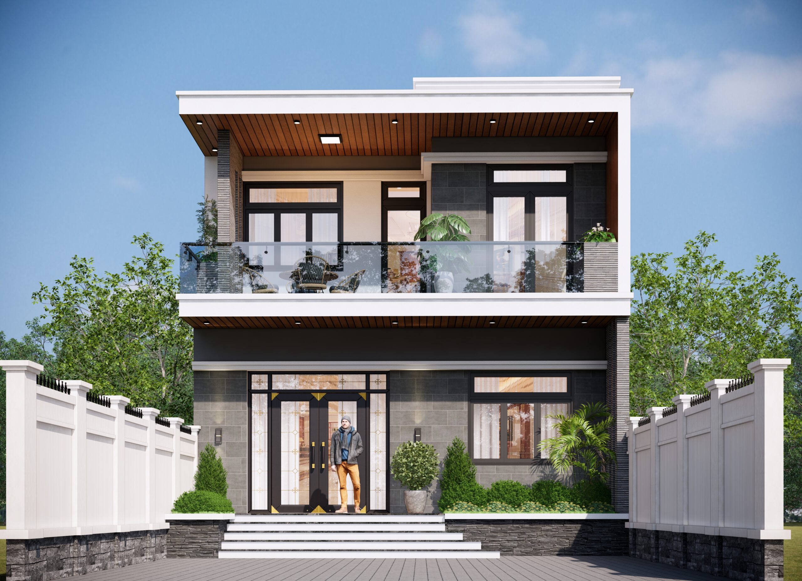 Nhà 2 tầng mái bằng hiện đại – Anh Trung, Lạng Sơn – NAVI-BT62 gallery