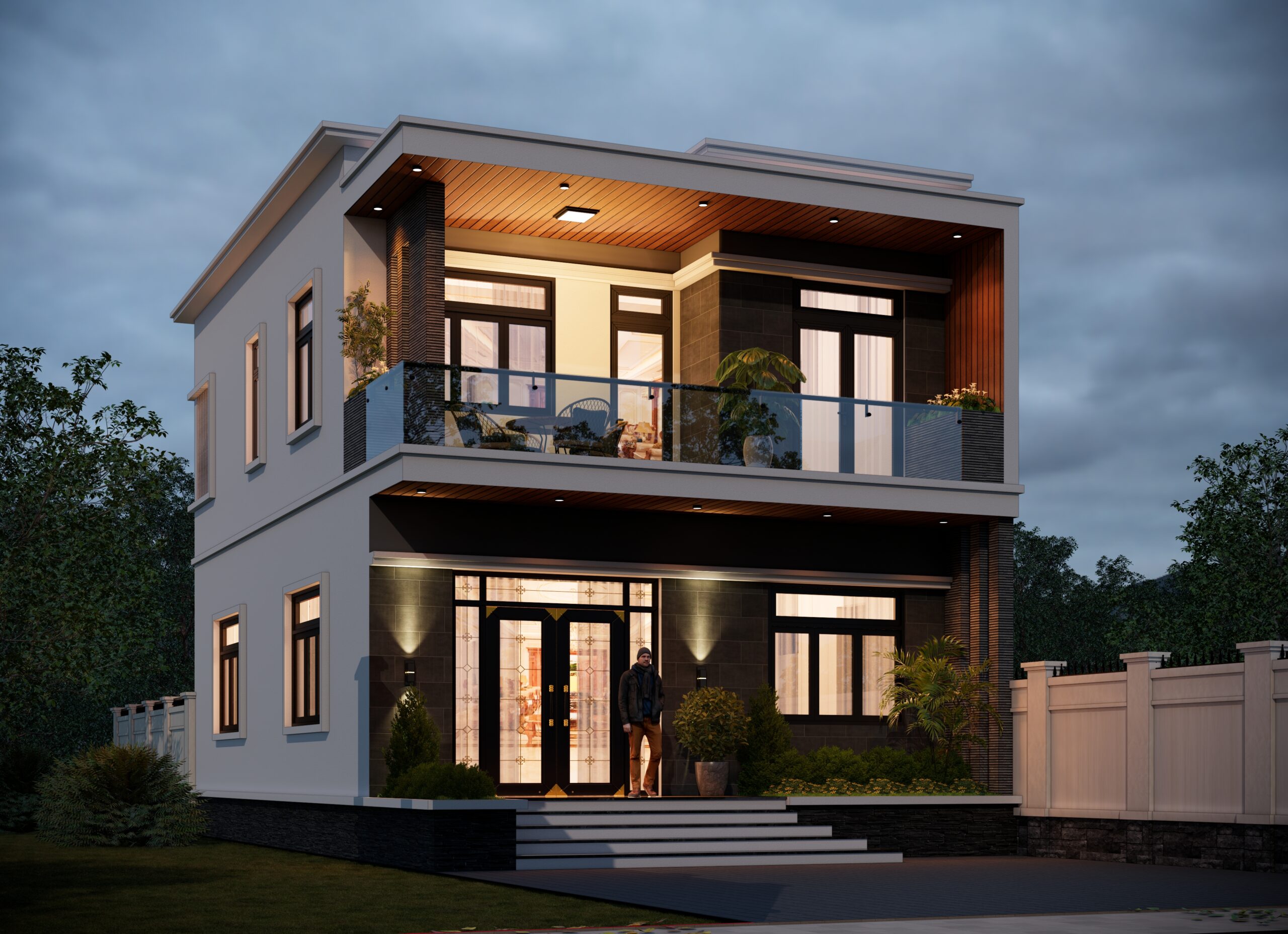 Nhà 2 tầng mái bằng hiện đại – Anh Trung, Lạng Sơn – NAVI-BT62 gallery