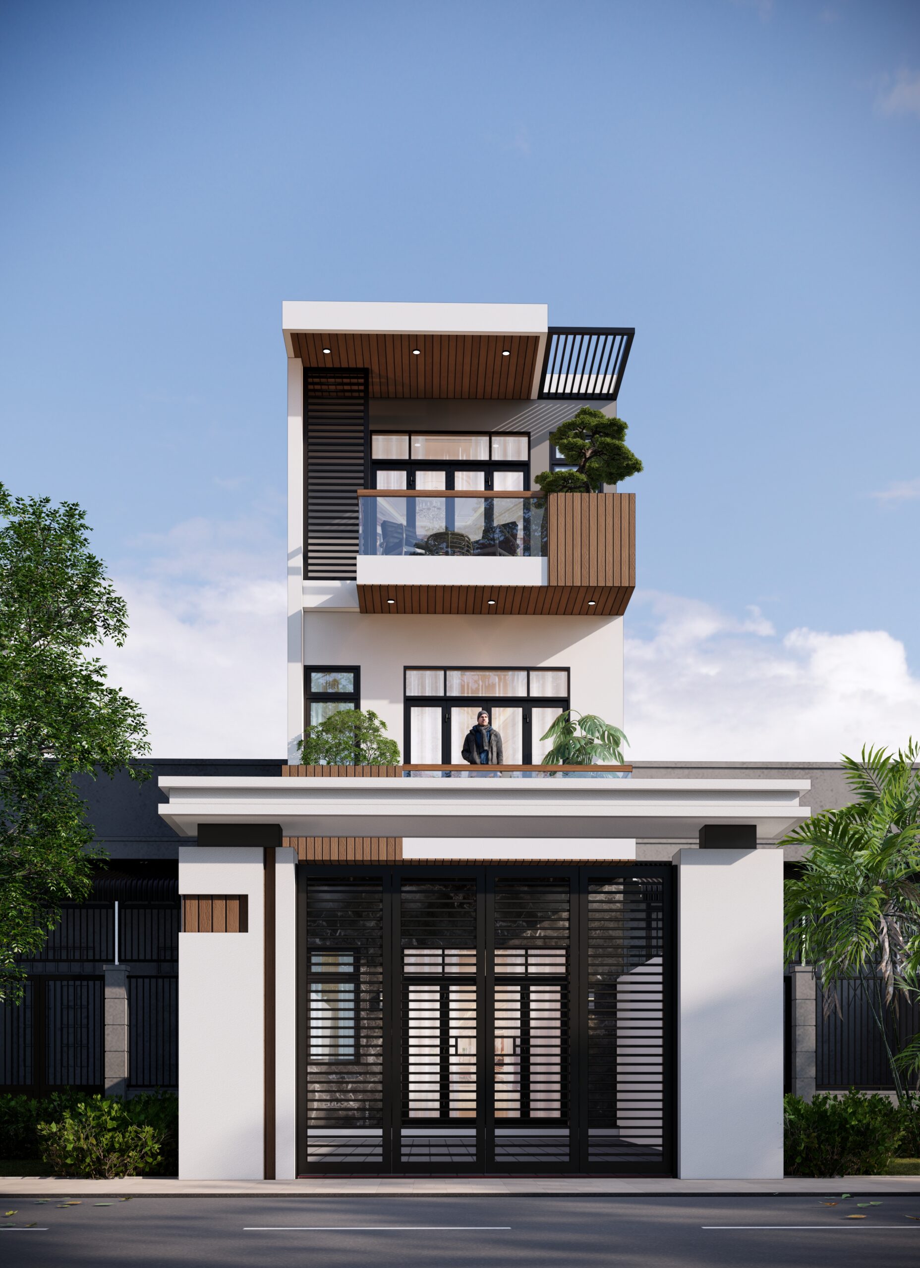 Nhà phố 3 tầng mái bằng hiện đại – Anh Minh, Bắc Giang – NAVI-NP08 gallery
