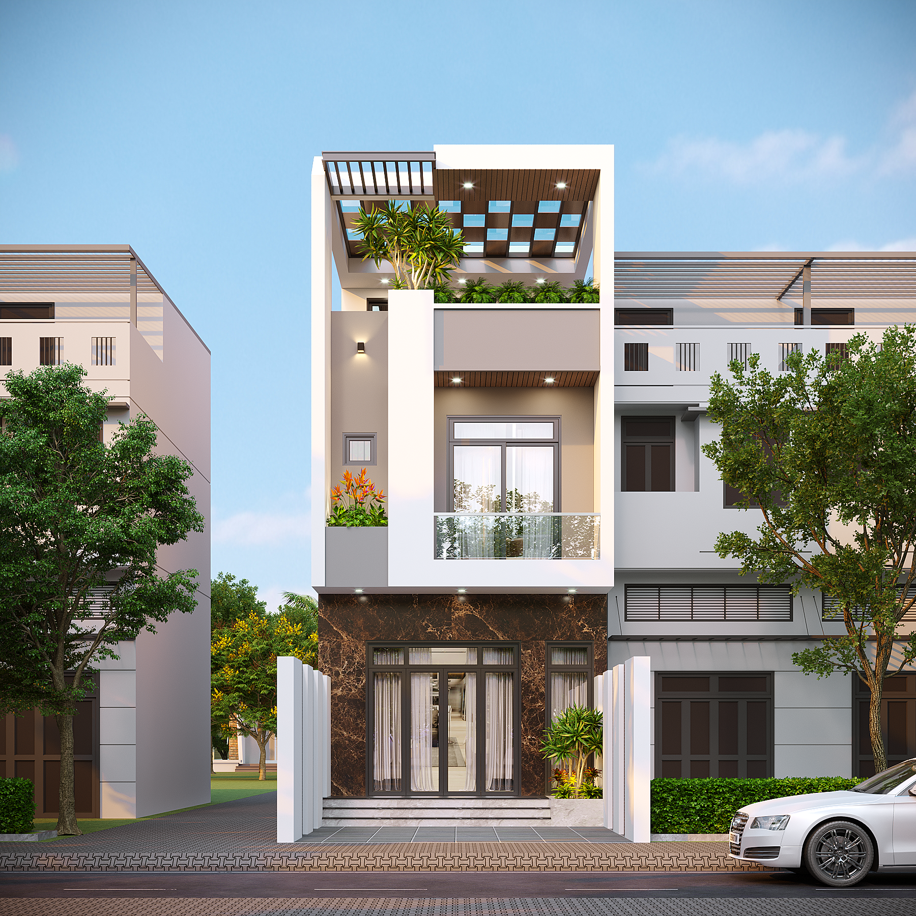Nhà phố 2 tầng 1 tum mái bằng hiện đại – Anh Quân, Hải Phòng – NAVI-NP09 gallery