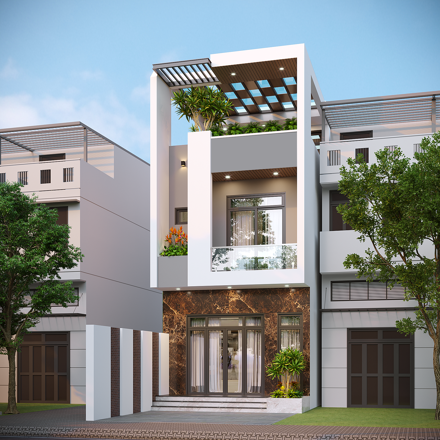 Nhà phố 2 tầng 1 tum mái bằng hiện đại – Anh Quân, Hải Phòng – NAVI-NP09 gallery