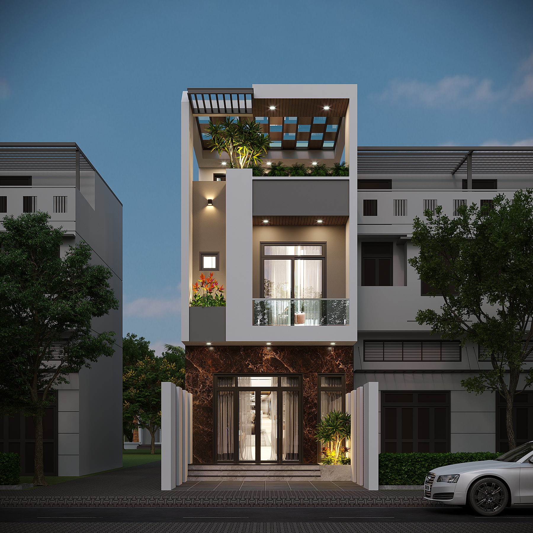 Nhà phố 2 tầng 1 tum mái bằng hiện đại – Anh Quân, Hải Phòng – NAVI-NP09 gallery